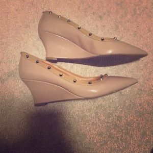 Nude platform with studs size 8